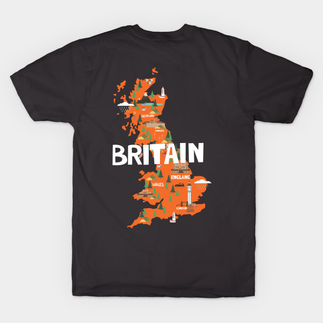 Great Britain Illustrated Map by JunkyDotCom